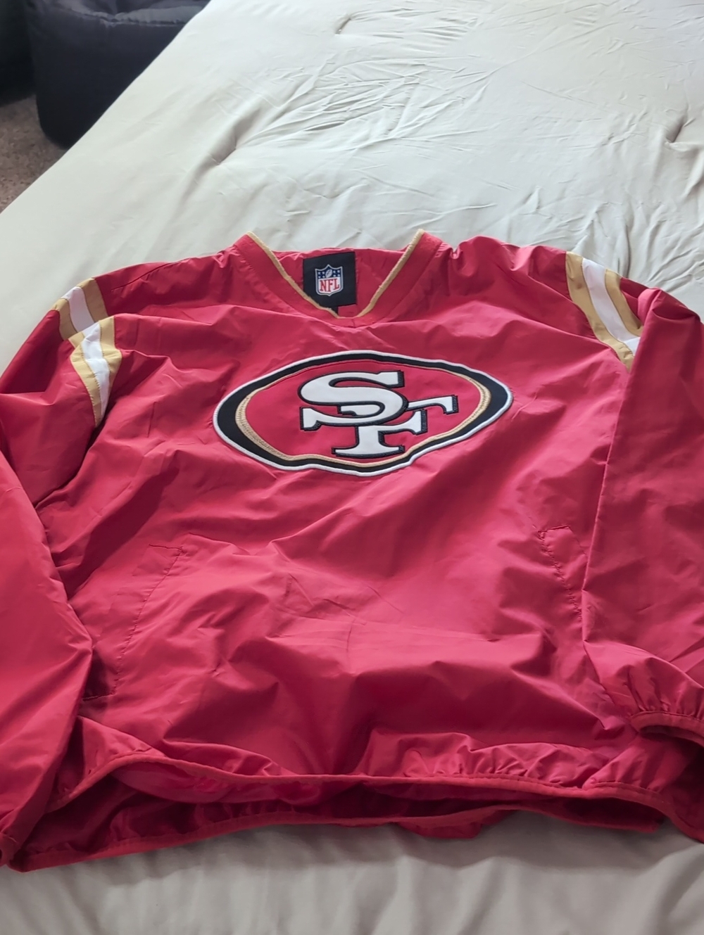 NFL San Francisco 49ers Red and Gold Pullover